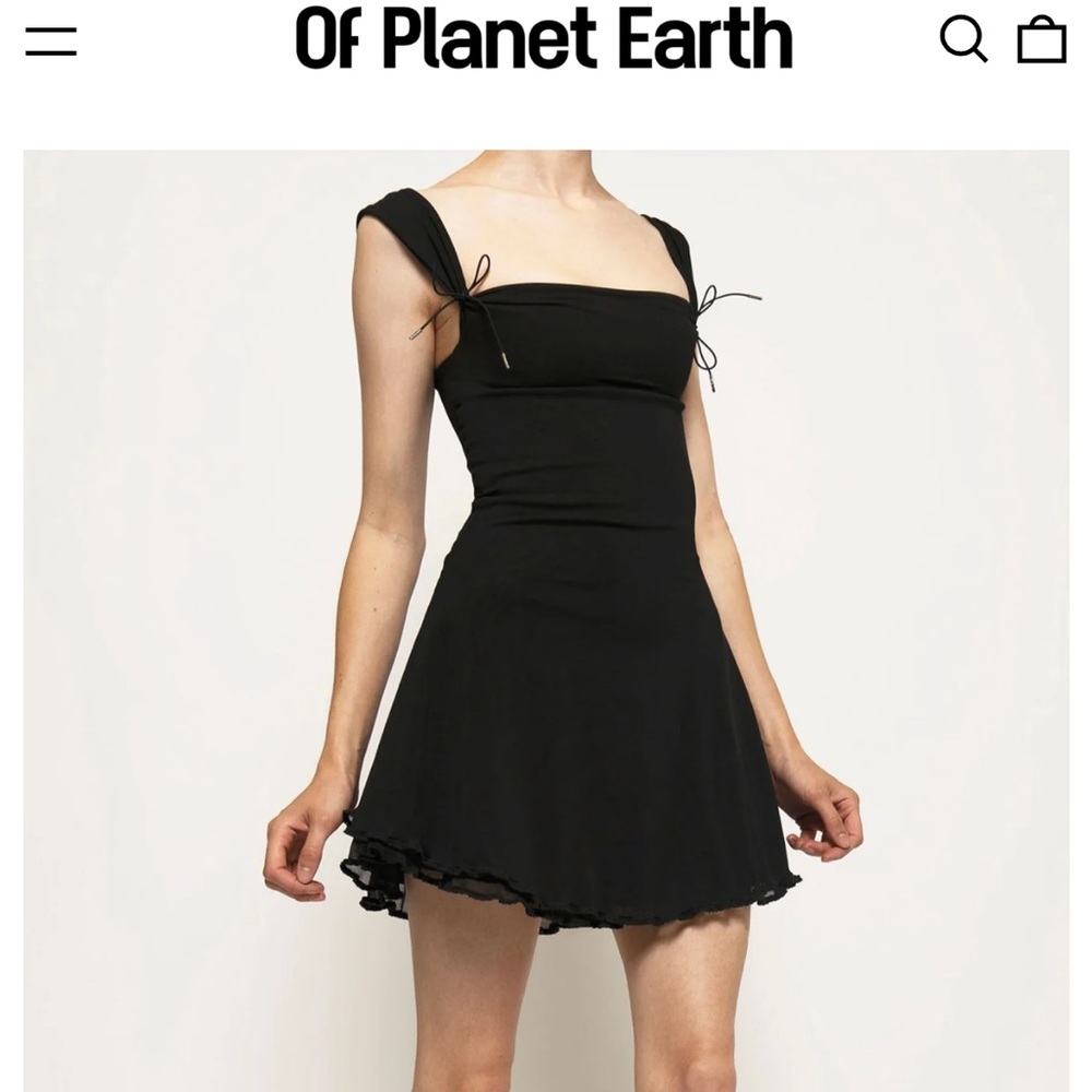 Of Planet Earth Anna - Black Mini Dress UK 14